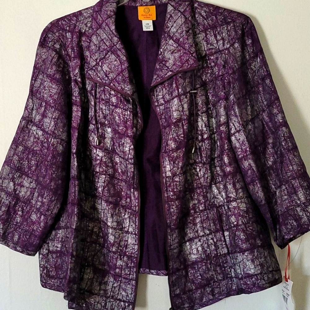 Ruby Rd. Woman Purple Jacket Size 22W